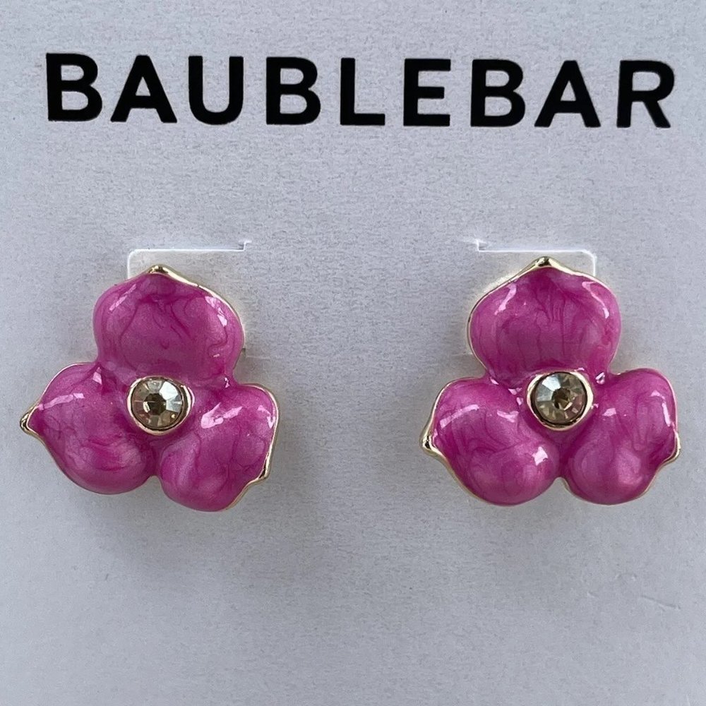 Baublebar Women Earrings Pink Ear Fashion Jewelry New - Picture 1 of 9